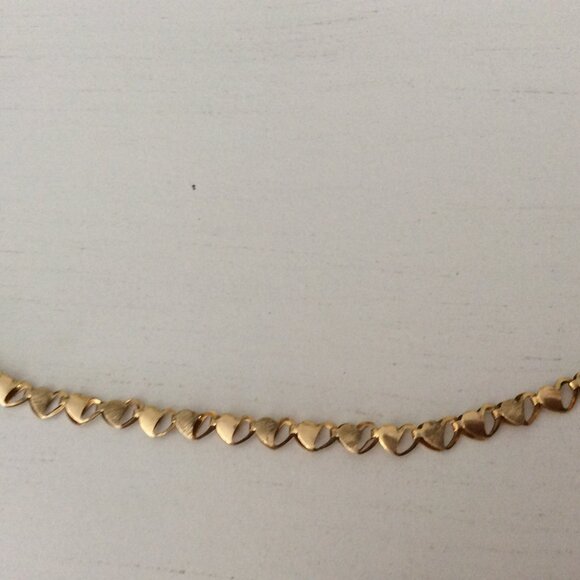 10k solid gold heart necklace, one-of-a-kind - Picture 2 of 9